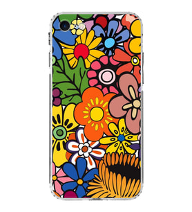 PrintiFy iPhone SE 2020 ile Uyumlu Retro Color 2  Kamera Korumalı Şeffaf  Kılıf