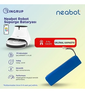 Neabot Q11 Robot Süpürge Uyumlu Batarya 5200 mAh -