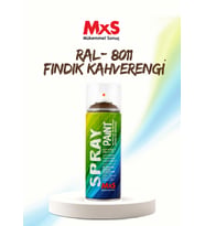 MxS RAL 8011 Fındık Kahverengi Akrilik Sprey Boya 400 ML