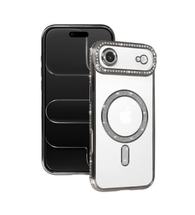 İphone 17 Air Joke Simli Magneticsafe Kılıf - Gümüş