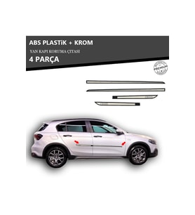 FIAT EGEA CROSS HB - SW YAN KAPI KORUMA ÇITASI PLASTİK + KROM