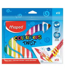 Maped Color'Peps Çevirmeli Mum Boya 12 Renk 860612