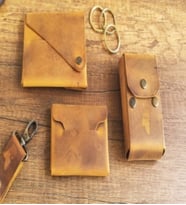 Sumerian Minimalist Crazy Deri Cüzdan, Kartlık ve Sigara Kılıfı Cat Sarısı (3 Adet Anahtarlık Hediye)