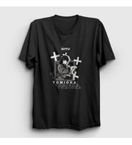 Presmono Unisex Siyah Giyu Tomioka Anime Demon Slayer Kimetsu No Yaiba T-Shirt 298443tt