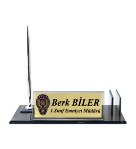 Kişiye Özel Tasarım Kristal İsimlik Polis İsimlik Polis Masa İsimliği Kristal Masa İsimliği