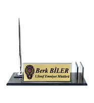 Kişiye Özel Tasarım Kristal İsimlik Polis İsimlik Polis Masa İsimliği Kristal Masa İsimliği