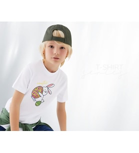 BK Gift Paskalya Tasarımlı Erkek Çocuk Beyaz T-shirt, Arkadaşa Hediye, Doğum Günü Hediyesi, Trend Tişört, Paskalya Bayramı-5