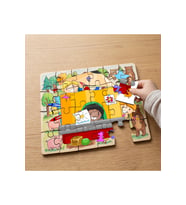 Mutlu Arkadaşlar Tasarımlı 24 Parça Ahşap Çocuk Puzzle MPK0942
