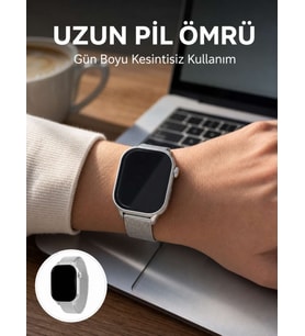 AMOLED Ekranlı Bluetooth Aramalı 3 Kordonlu Akıllı Saat