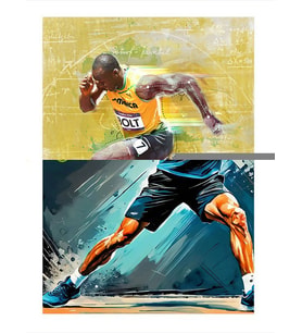 Usain Bolt Tasarım Ahşap Tablo