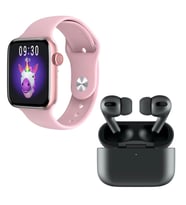 HW22 Plus Pembe Akıllı Saat Black Airpods Pro Kablosuz Bluetooth Kulaklık