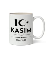 10 Kasım Mustafa Kemal Atatürk Tasarımlı Kupa Bardak Baskılı Kahve Kupa Bardak Model 4