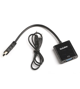 Dark HDMI Erkek to VGA Dişi + SES Çevirici