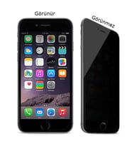 Apple iPhone 6 Uyumlu Zore Kor Privacy Cam Ekran Koruyucu (Beyaz)