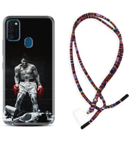 Samsung M21 M22 M23 M30 M31S M32 Kılıf Boyun Asklı Rasta Silikon Moon Baloon 1369