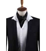 Siyah Düz Ascot Fular K578