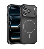 Apple iPhone 17 Pro Uyumlu Kılıf Zore M-Safe Şarj Özellikli Kamera Korumalı Formen Kapak (Siyah)