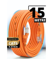 M107XT CAT6 Ethernet Kablosu 15 Metre 0.57mm UTP Ev İçin Yüksek LAN Kablosu