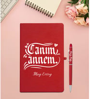 Kişiye Özel Anneler Günü Temalı Defter Kalem Seti