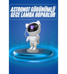 Northcity Projeksiyon Astronot Lamba Bluetooth Hoparlör - Çocuk Odası ve Yatak Odası Dekoru