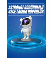 Northcity Projeksiyon Astronot Lamba Bluetooth Hoparlör - Çocuk Odası ve Yatak Odası Dekoru