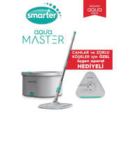 SMARTER AQUA MASTER + ÜÇGEN APARAT TEMİZ & KİRLİ SUYU AYIRMA ÖZELLİĞİ OTOMATİK TEMİZLİK SETİ MOP PASPAS CAM VE KÖŞE İÇİN