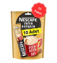 Nescafe 3ü 1 Arada Sütlü Köpüklü Kahve 17.4G (10Lu x 12 Paket)