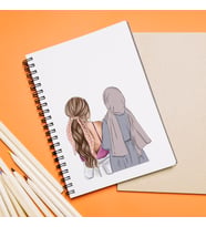 Kız Arkadaş ( Tesettürlü - Açık ) Tasarımlı Defter