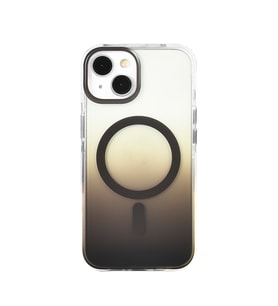 Apple iPhone 14 Uyumlu Kılıf M-safe Şarj Özellikli Transparan Renk Geçişli Zore Toros Kapak (Gri)
