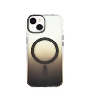 Apple iPhone 14 Uyumlu Kılıf M-safe Şarj Özellikli Transparan Renk Geçişli Zore Toros Kapak (Gri)