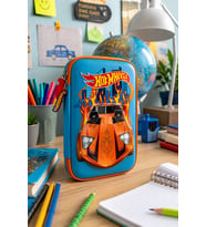 Hot Wheels Eva Kalem Çantası HW-7785 Büyük Turuncu Kalem Kutusu Okul Kalemliği Kırtasiye Çantası
