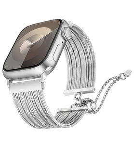 Apple Watch 10/11 42mm-38/40/41mm Kordon Metal İnce Detaylı Band 137 2/3/4/5/6/s (Gümüş)