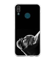 PrintiFy Huawei Y9 2019 ile Uyumlu Köpek 1 Kamera Korumalı Şeffaf Kılıf