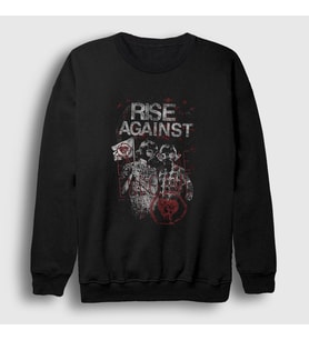 Presmono Unisex Siyah Endgame Rise Against Sweatshirt 378960tt