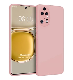 Microsonic Matte Silicone Huawei P50 Pro Kılıf Rose Gold