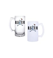 Ghostbastır Design Futurama Bender Kulplu Bira Bardağı Buzlu veya Şeffaf Seçenekli 074