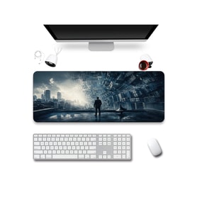 SonicTouch Klavye Mousepad 40x90cm Dikişsiz Pürüzsüz Sıvı Geçirmez Kaymaz Taban Bilinç Labirenti