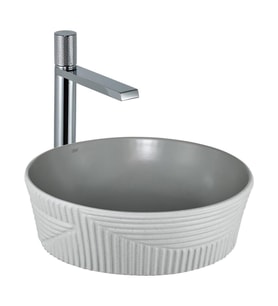 LENA TEZGAHÜSTÜ LAVABO E-W1502MAG (MAT GRİ-BEYAZ)