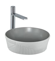 LENA TEZGAHÜSTÜ LAVABO E-W1502MAG (MAT GRİ-BEYAZ)