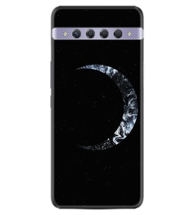TCL 10 Plus Kılıf Silikon Desen Yalnız Ay 1744
