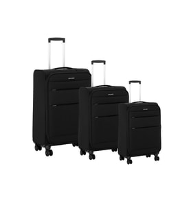 Pierre Cardin Ultra Light Hafif Lüx Kumaş 3'lü Valiz Seti Siyah PC4200