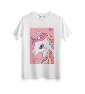 Unicorn Beyaz Tshirt