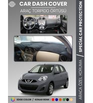 NİSSAN MİCRA MARCH (2010-2016) Torpido Örtüsü Premium Kalite Torpido Koruma Araca Özel UV Koruma