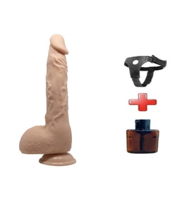 LilituShop 24 cm Belden Bağlamalı Realistik Vantuzlu Dildo Penis