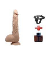LilituShop 24 cm Belden Bağlamalı Realistik Vantuzlu Dildo Penis