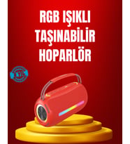 Suya Dayanıklı 20W RGB Hoparlör Bluetooth, USB, SD Kart ve AUX Girişli
