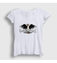 Presmono Kadın Beyaz Angel Evanescence T-Shirt 145917tt