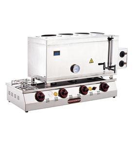 Işıkgaz Silver Lpg Tüp + Elektrikli 60 Litre 4 Demlikli Çay Kazanı (Gri)