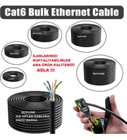 100 Metre Dış Ortam Internet Kablosu Bilgisayar Uçları Takılı Modem Pc arası