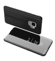 Samsung Galaxy S9 Uyumlu Aynalı Kapaklı Lüx Kılıf (Siyah)